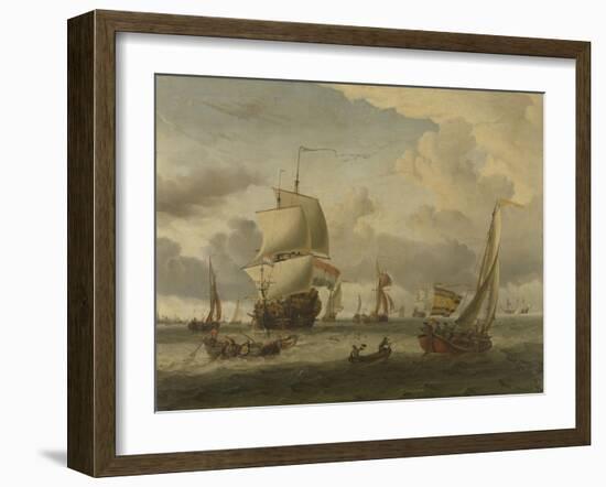 Anchorage of Enkhuizen-Abraham Storck-Framed Art Print