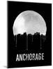 Anchorage Skyline Black-null-Mounted Art Print
