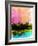 Anchorage Watercolor Skyline-NaxArt-Framed Art Print