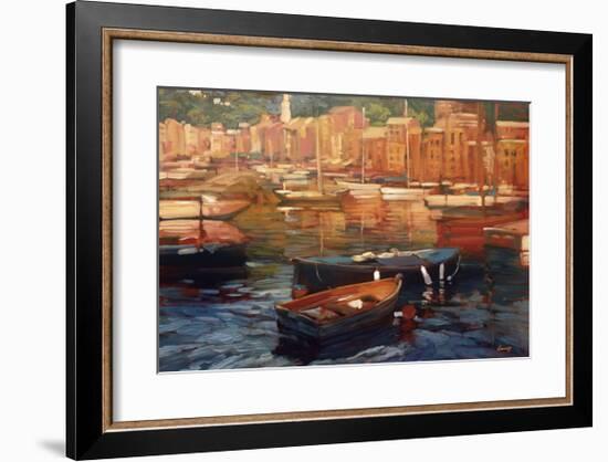 Anchored Boats, Portofino-Philip Craig-Framed Giclee Print