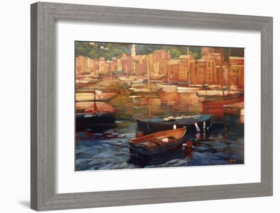 Anchored Boats, Portofino-Philip Craig-Framed Giclee Print