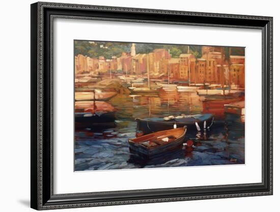 Anchored Boats, Portofino-Philip Craig-Framed Giclee Print