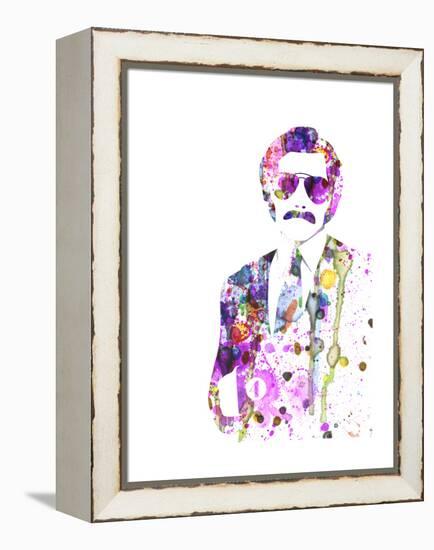 Anchorman Watercolor-Anna Malkin-Framed Stretched Canvas