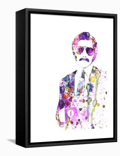 Anchorman Watercolor-Anna Malkin-Framed Stretched Canvas