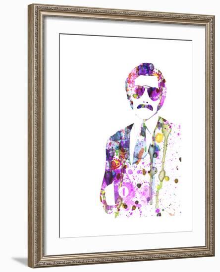 Anchorman Watercolor-Anna Malkin-Framed Art Print