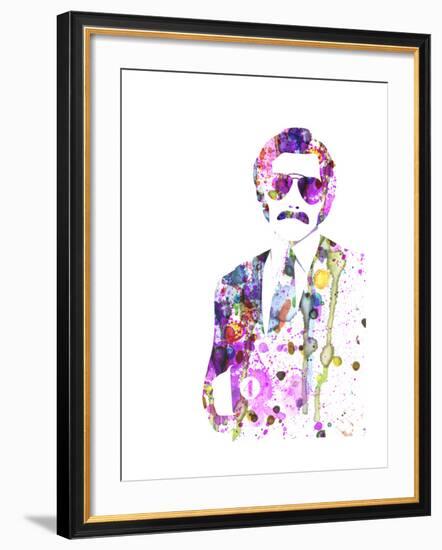 Anchorman Watercolor-Anna Malkin-Framed Art Print