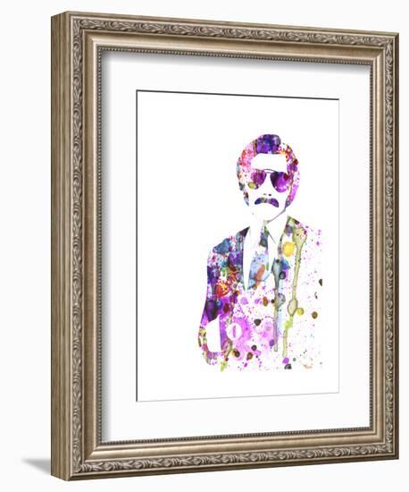 Anchorman Watercolor-Anna Malkin-Framed Art Print