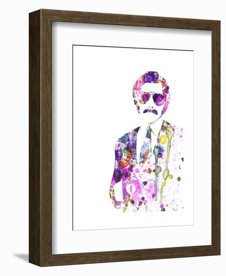 Anchorman Watercolor-Anna Malkin-Framed Art Print