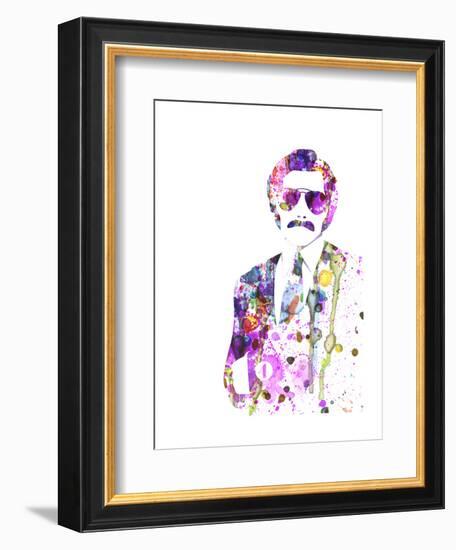 Anchorman Watercolor-Anna Malkin-Framed Art Print