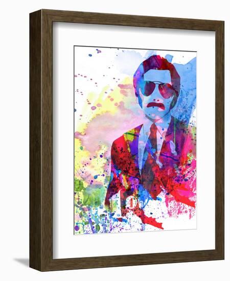 Anchorman Watercolor-Anna Malkin-Framed Art Print