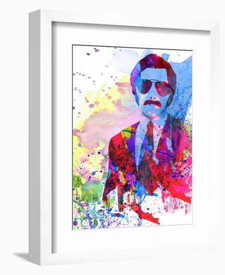 Anchorman Watercolor-Anna Malkin-Framed Art Print