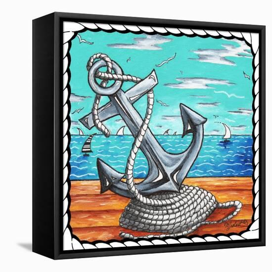 Anchors Away Rope - Border II-Megan Aroon Duncanson-Framed Premier Image Canvas