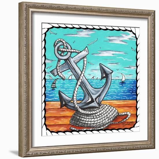 Anchors Away Rope - Border II-Megan Aroon Duncanson-Framed Giclee Print