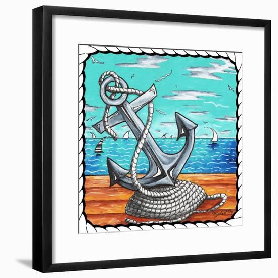 Anchors Away Rope - Border II-Megan Aroon Duncanson-Framed Giclee Print