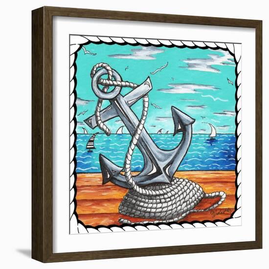 Anchors Away Rope - Border II-Megan Aroon Duncanson-Framed Giclee Print