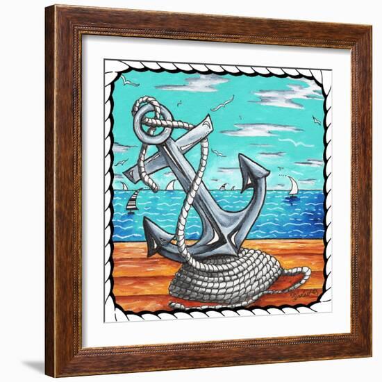 Anchors Away Rope - Border II-Megan Aroon Duncanson-Framed Giclee Print