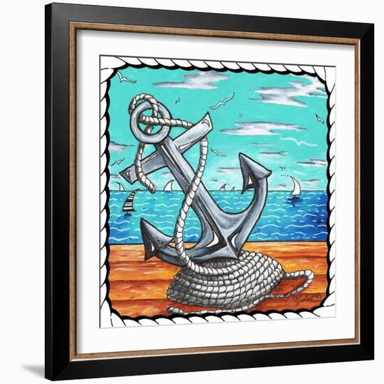 Anchors Away Rope - Border II-Megan Aroon Duncanson-Framed Giclee Print