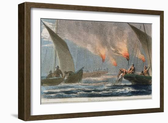 Anchovy Fishing, C1845-Robert Kent Thomas-Framed Giclee Print