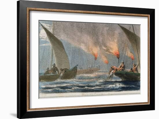 Anchovy Fishing, C1845-Robert Kent Thomas-Framed Giclee Print