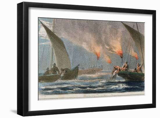 Anchovy Fishing, C1845-Robert Kent Thomas-Framed Giclee Print