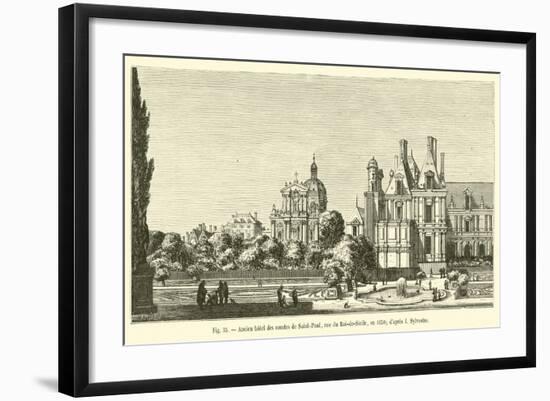 Ancien Hotel Des Comtes De Saint-Paul, Rue Du Roi-De-Sicile, En 1650; D'Apres I Sylvestre-null-Framed Giclee Print