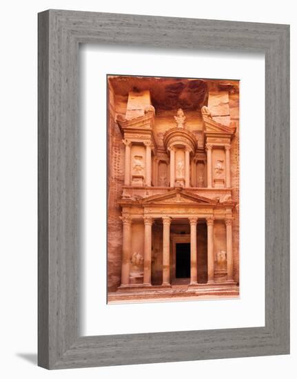 Ancient Al Khazneh Petra Jordan-null-Framed Art Print
