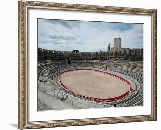 Ancient Amphitheater in a City, Arles Amphitheatre, Arles, Bouches-Du-Rhone, Provence-Alpes-Cote...-null-Framed Photographic Print