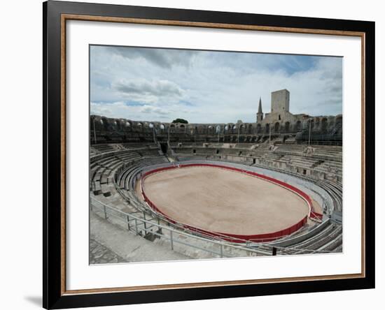 Ancient Amphitheater in a City, Arles Amphitheatre, Arles, Bouches-Du-Rhone, Provence-Alpes-Cote...-null-Framed Photographic Print