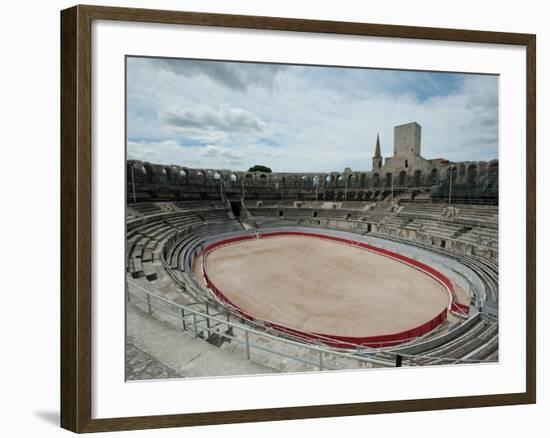 Ancient Amphitheater in a City, Arles Amphitheatre, Arles, Bouches-Du-Rhone, Provence-Alpes-Cote...-null-Framed Photographic Print