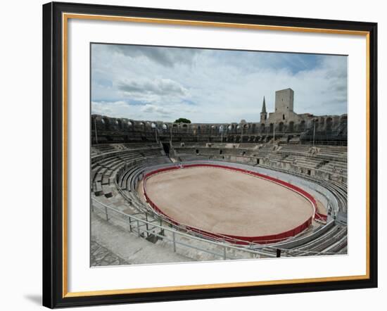 Ancient Amphitheater in a City, Arles Amphitheatre, Arles, Bouches-Du-Rhone, Provence-Alpes-Cote...-null-Framed Photographic Print