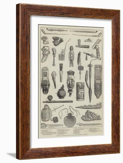 Ancient and Curious Tobacco-Pipes, from the International Exhibition-null-Framed Giclee Print