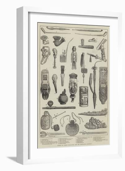 Ancient and Curious Tobacco-Pipes, from the International Exhibition-null-Framed Giclee Print