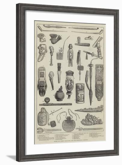 Ancient and Curious Tobacco-Pipes, from the International Exhibition-null-Framed Giclee Print