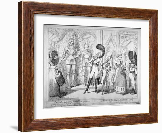 Ancient and Modern Military Dandies, 1835-George Cruikshank-Framed Giclee Print