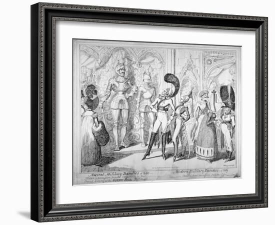 Ancient and Modern Military Dandies, 1835-George Cruikshank-Framed Giclee Print