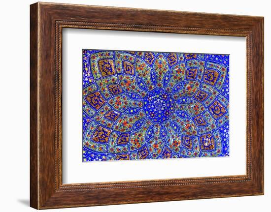 Ancient Arab Islamic Designs Blue Pottery, Madaba, Jordan-William Perry-Framed Photographic Print