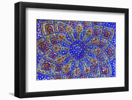 Ancient Arab Islamic Designs Blue Pottery, Madaba, Jordan-William Perry-Framed Photographic Print