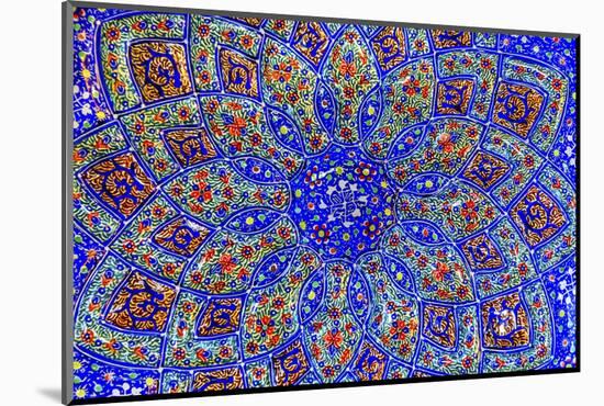 Ancient Arab Islamic Designs Blue Pottery, Madaba, Jordan-William Perry-Mounted Photographic Print