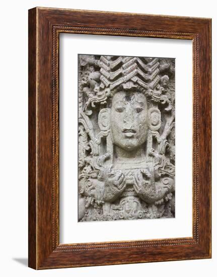 Ancient Architecture, Stele a in Copan Ruins, Maya Site of Copan, Honduras-Keren Su-Framed Photographic Print