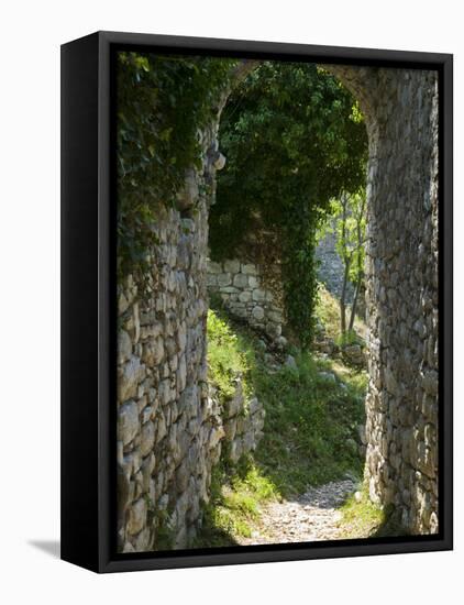 Ancient Archway, Stari, Bar, Montenegro-Walter Bibikow-Framed Premier Image Canvas