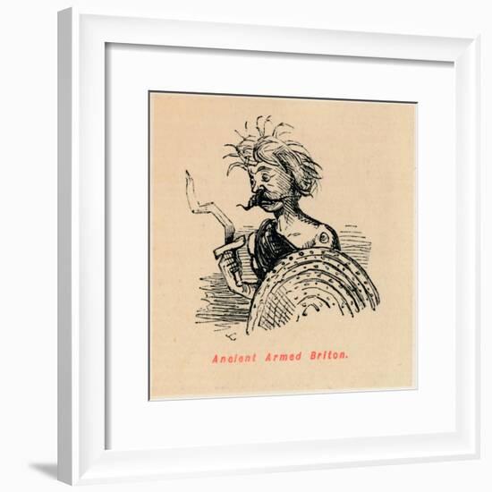 'Ancient Armed Briton', c1860, (c1860)-John Leech-Framed Giclee Print