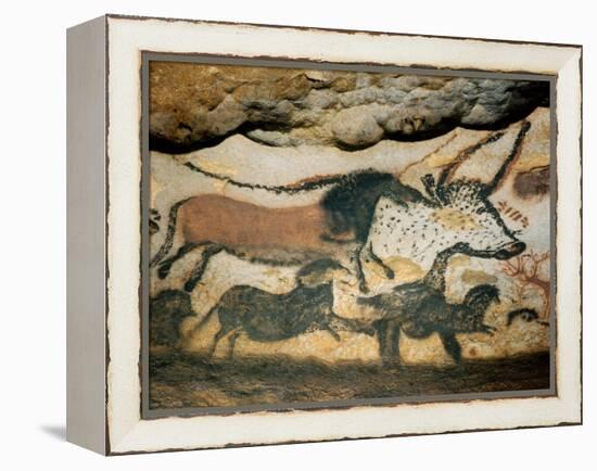 Ancient Artwork on the Walls of the Cave at Lascaux-null-Framed Premier Image Canvas