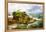 Ancient Balinese Temple - Picture In Painting Style-Maugli-l-Framed Stretched Canvas