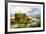 Ancient Balinese Temple - Picture In Painting Style-Maugli-l-Framed Art Print