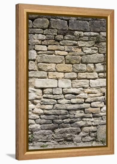 Ancient Brick and Stone Wall Detail, Burford, Oxfordshire, Cotswolds, England-Natalie Tepper-Framed Stretched Canvas