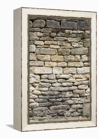 Ancient Brick and Stone Wall Detail, Burford, Oxfordshire, Cotswolds, England-Natalie Tepper-Framed Stretched Canvas