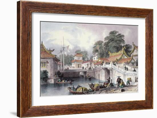 Ancient Bridge over the River at Chapro, c.1850-Thomas Allom-Framed Giclee Print