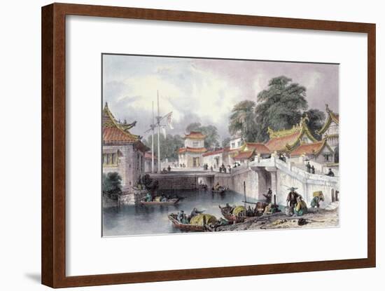 Ancient Bridge over the River at Chapro, c.1850-Thomas Allom-Framed Giclee Print