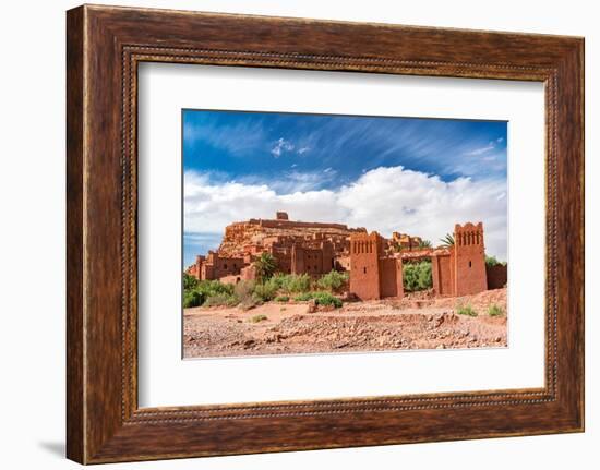 Ancient buildings in the ksar of Ait Ben Haddou, Ouarzazate province, Morocco, North Africa-Roberto Moiola-Framed Photographic Print