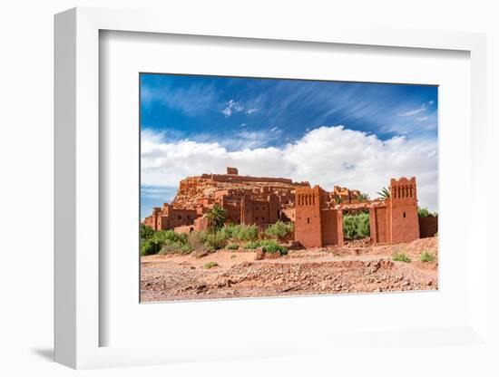 Ancient buildings in the ksar of Ait Ben Haddou, Ouarzazate province, Morocco, North Africa-Roberto Moiola-Framed Photographic Print